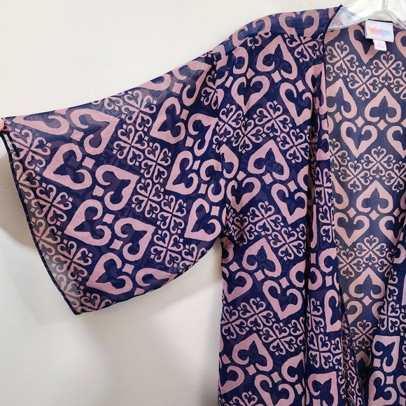 Lularoe NWT Monroe kimono coverup with fringe hemline woman's size S - Picture 7 of 9